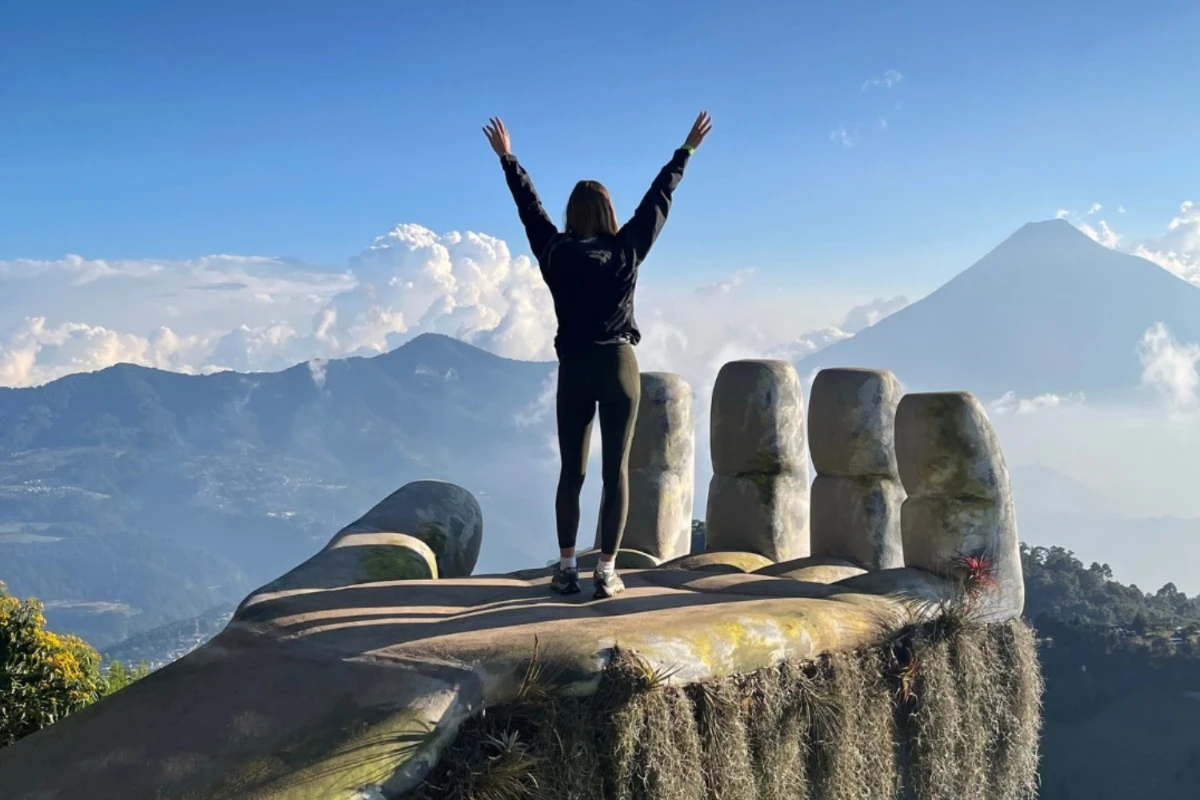 person on top of a stunning cliff edge