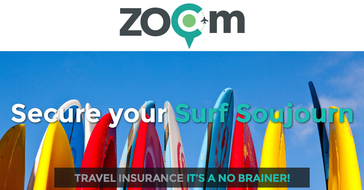 Surfing Holidays Zoom to Travel Insurance Quotes